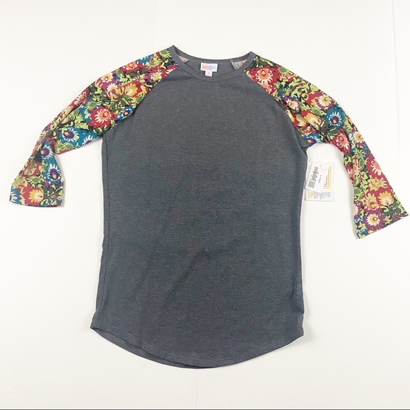 LuLaRoe Tops - LuLaRoe Randy Gray Floral Top NWT Size Small